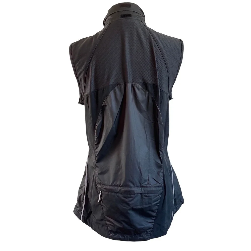 Nike Convertible Jacket‎ Black Women's M Zip-Off Sleeves 2-in-1 Vest Windbreaker